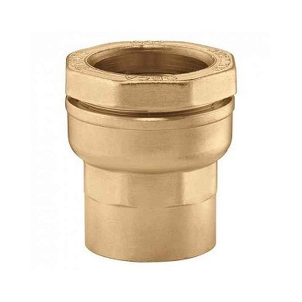Raccord droit deca pour tube acier et pe 010r 1/2" F × 21