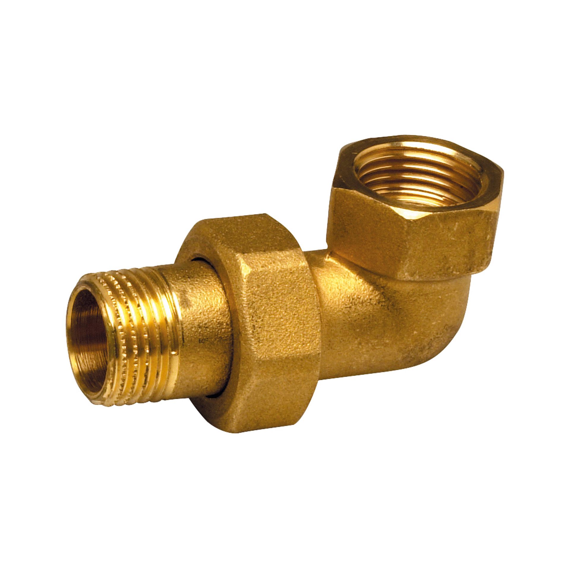 Coude raccord union conique 6098s 1" M/F – laiton