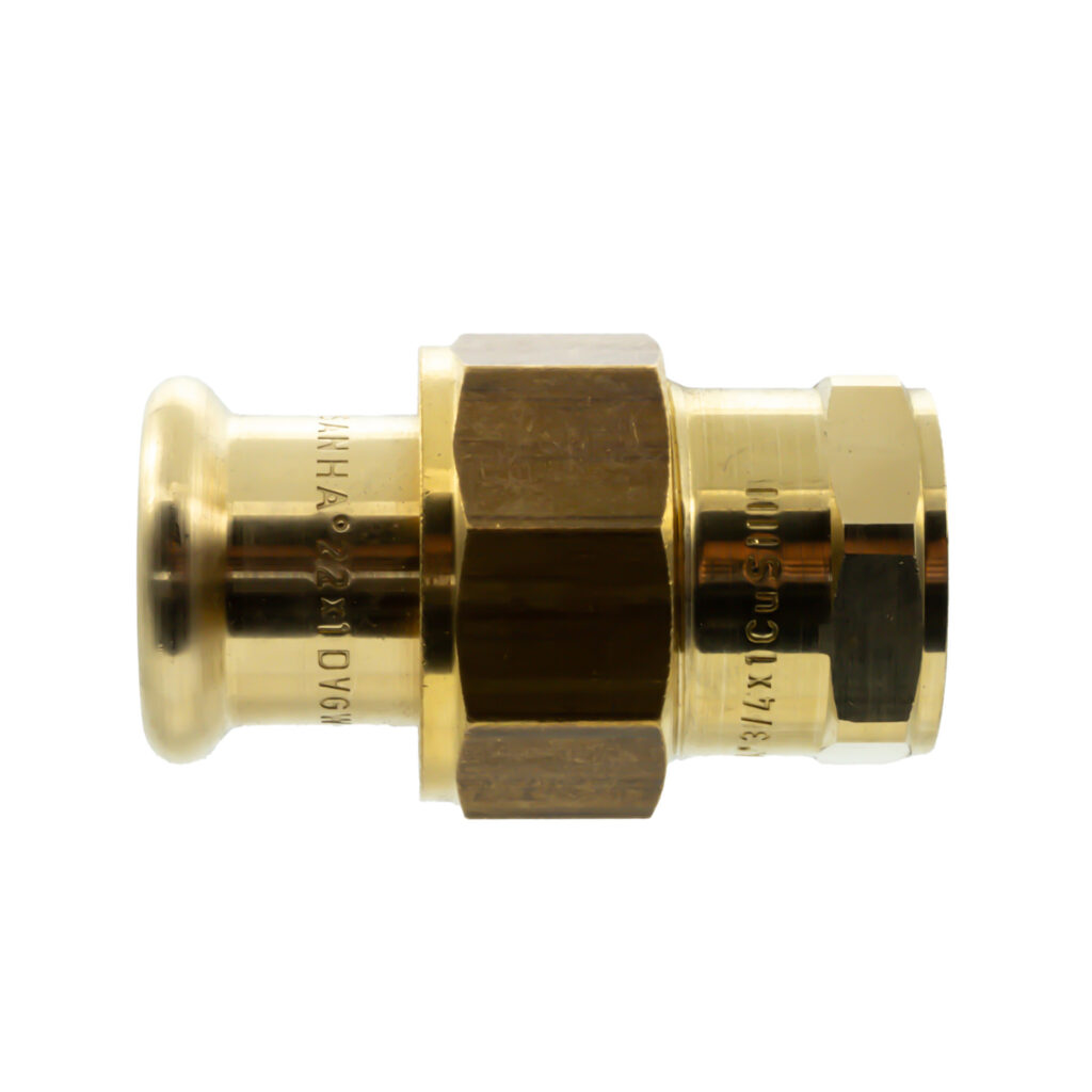 Raccord union joint plat 7330 1/2" F × 15 (réf sanha 8330g 1/2" × 15)