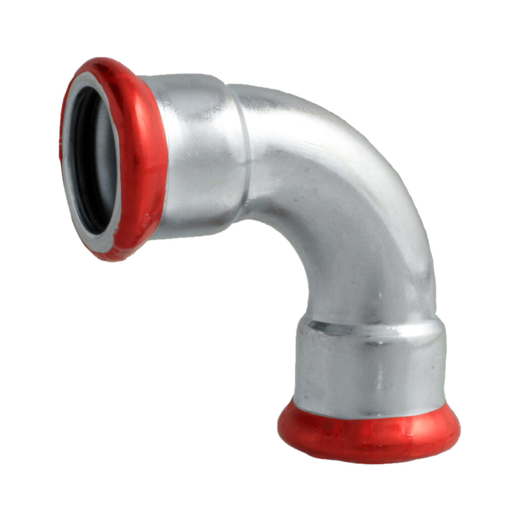 Press acier 'm 'galvanisé coude 90° 35 × 35 mm ff c20zglbp – acier électrozingué à sertir