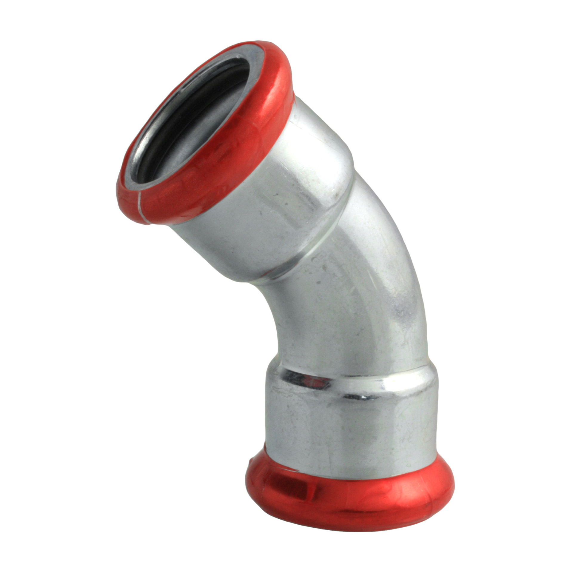 Press acier 'm 'galvanisé coude 45° 28 × 28 mm ff c22zflbp – acier électrozingué à sertir