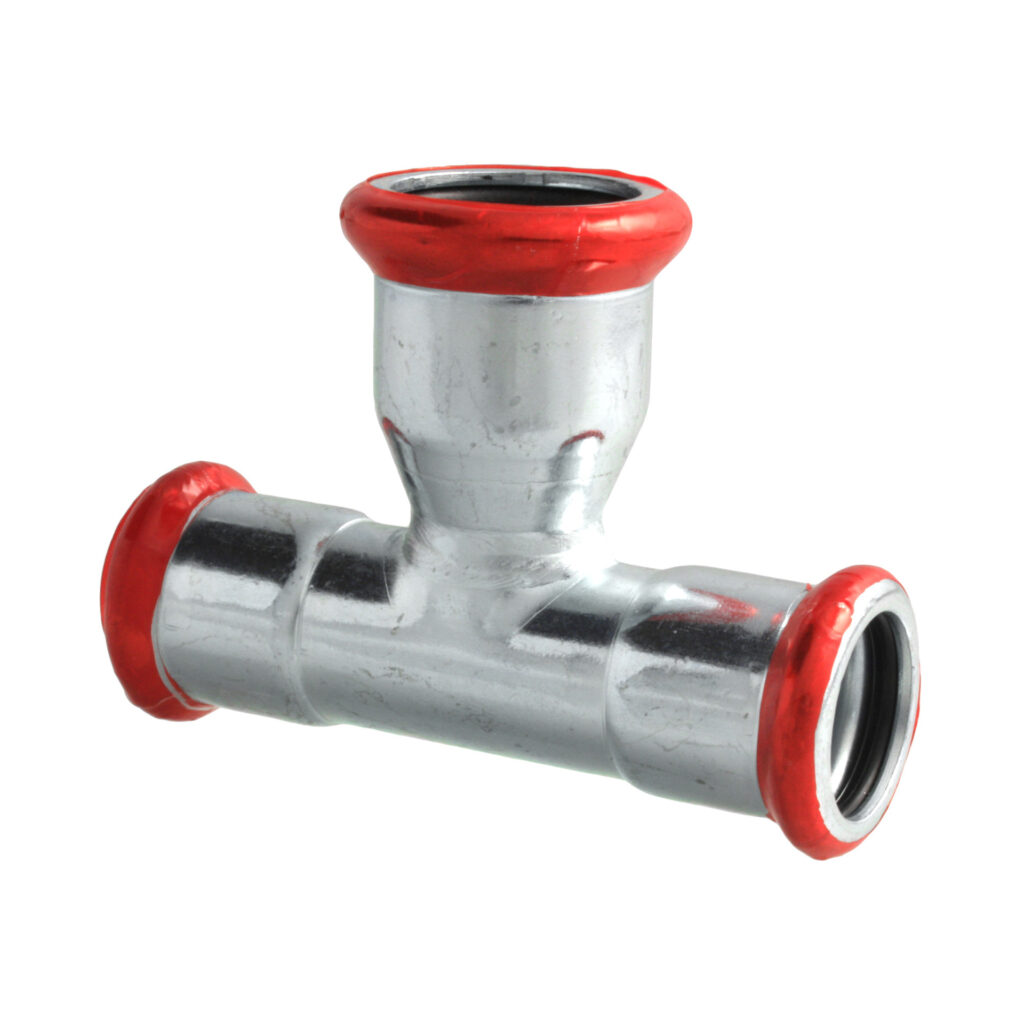 Press acier 'm 'galvanisé t 15 × 22 × 15 c44eclbp – acier électrozingué à sertir