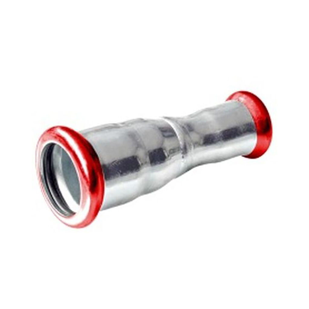 Press acier 'm 'galvanisé raccord droit réduit 28 × 22 mm – acier électrozingué à sertir