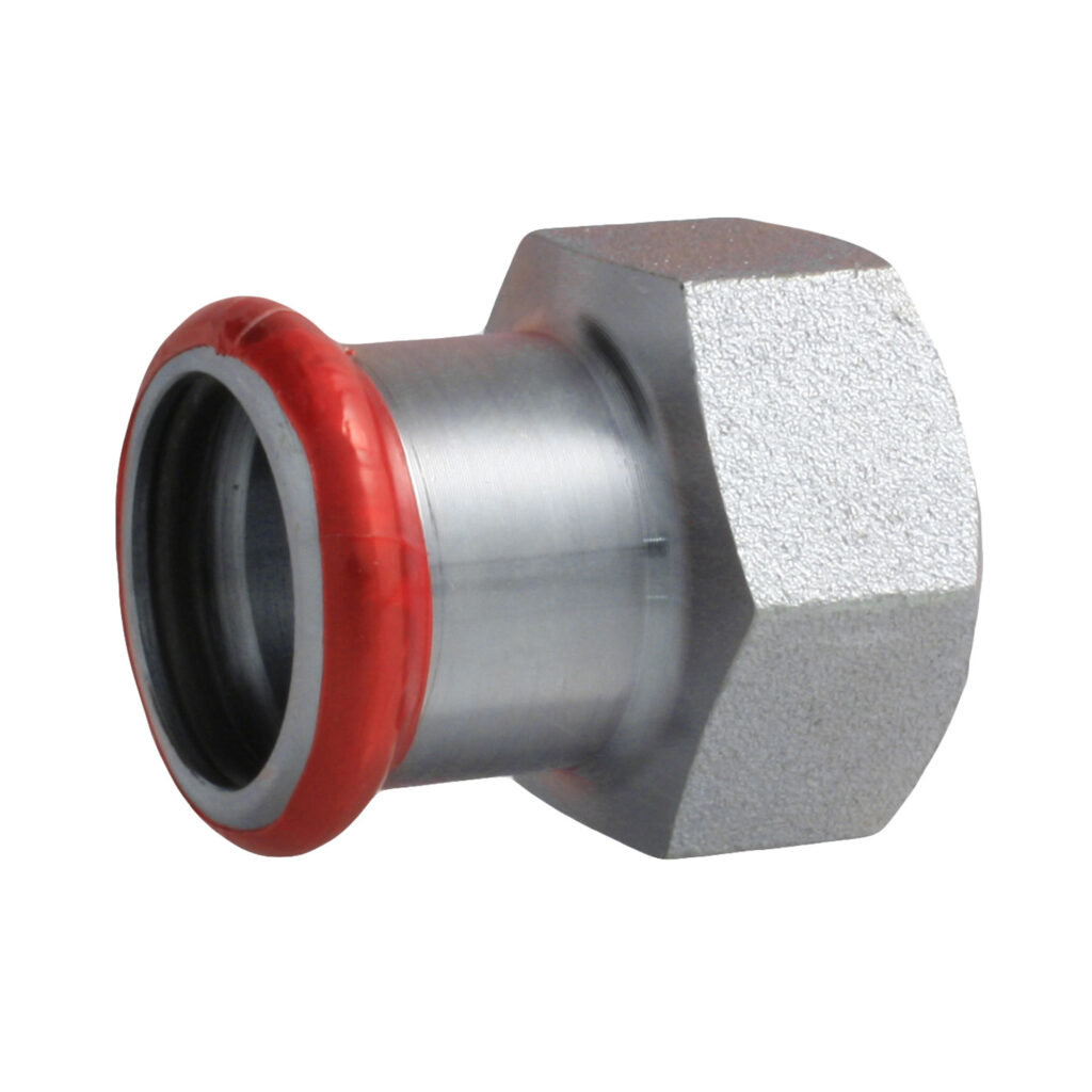Press acier 'm 'galvanisé raccord droit f3/4 × 15 mm c80qclbp – acier électrozingué à sertir