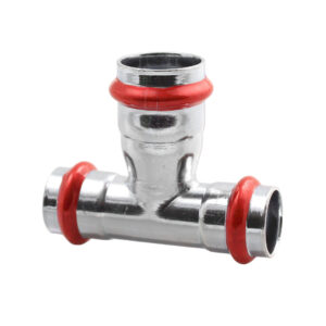 Press acier 'v'galvanisé t 22 × 28 × 22 c44fevilbp – acier électrozingué à sertir