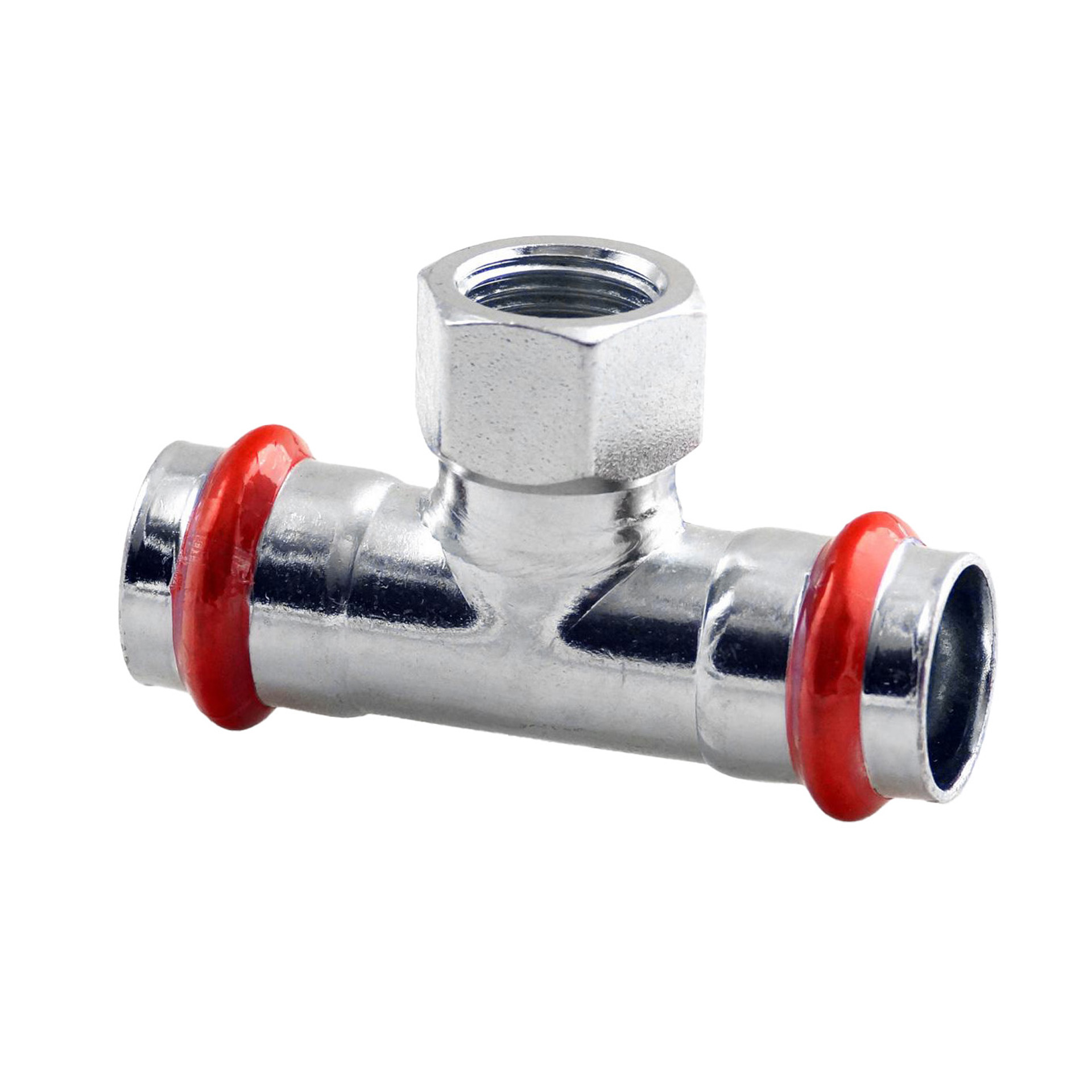 Press acier 'v'galvanisé t 15 × 1/2" F × 15 c42pcvilbp – acier électrozingué à sertir
