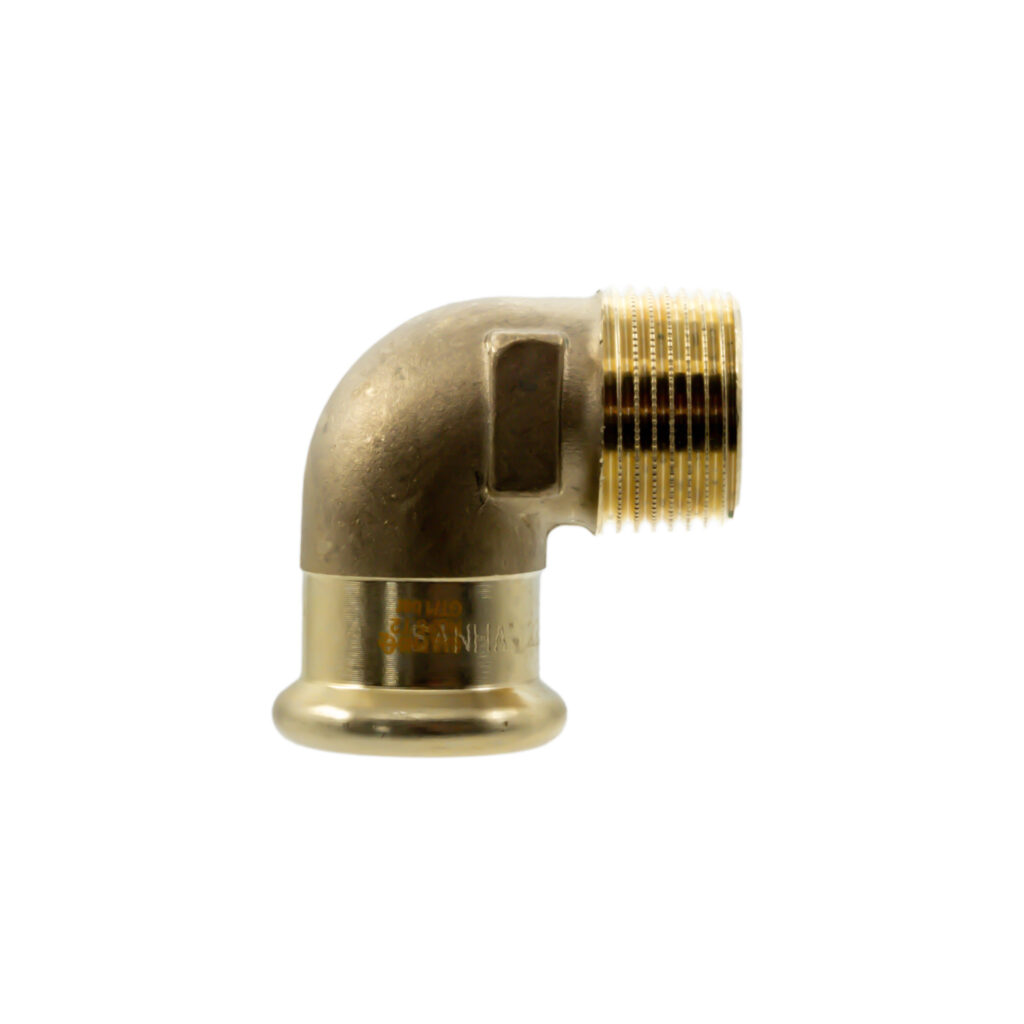 Gaz coude g092 3/4" M × 22f (réf sanha 11092g 3/4" × 22)