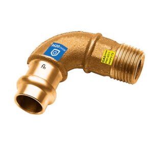 Coude 90° m, filetage r 1/2" × 15 – à sertir gaz et eau