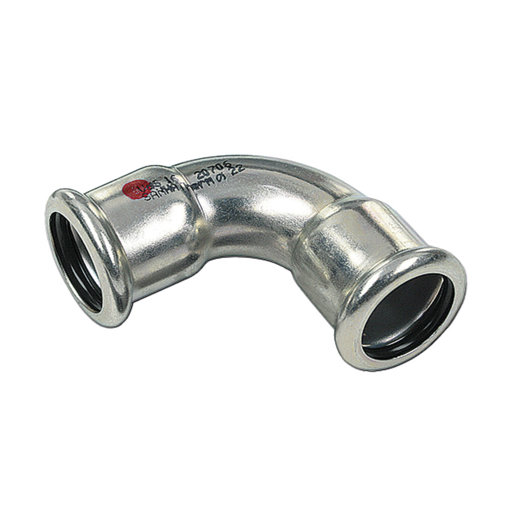 Courbe ff t002 18 (réf sanha 24002 18) – acier électrozingué à sertir