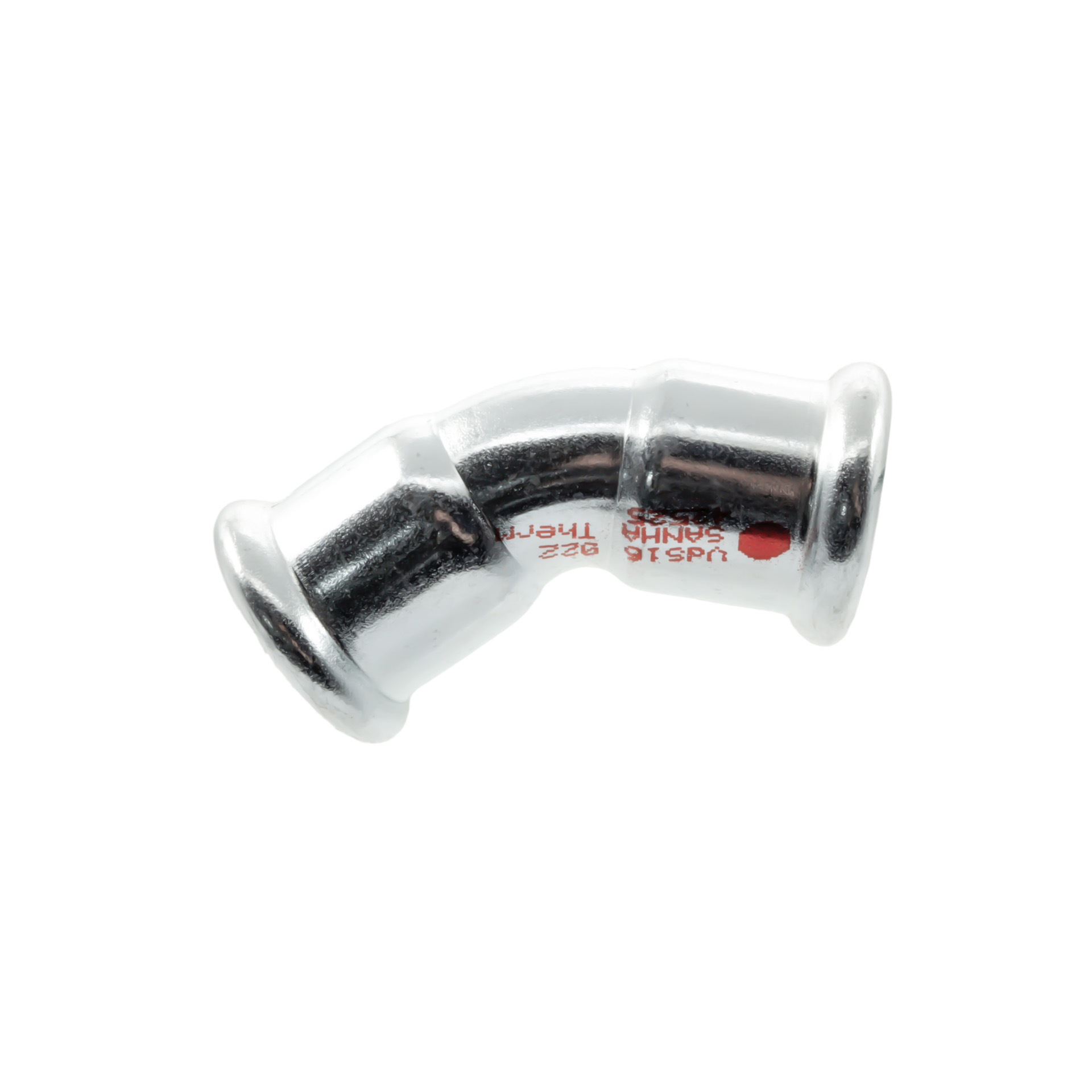 Courbe ff 45° t041 15 (réf sanha 24041 15) – acier électrozingué à sertir