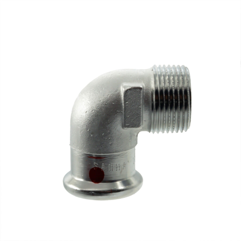 Coude t092 5/4" M × 35f (réf sanha 24092 5/4" × 35) – acier électrozingué à sertir