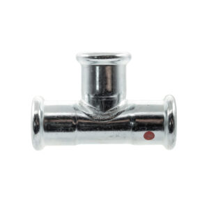 Té t130 28 × 18 × 28 (réf sanha 24130 28 × 18 × 28) – acier électrozingué à sertir