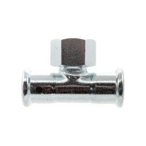 Té t130 28 × 3/4" × 28 (réf sanha 24130g 28 × 3/4" × 28) – acier électrozingué à sertir