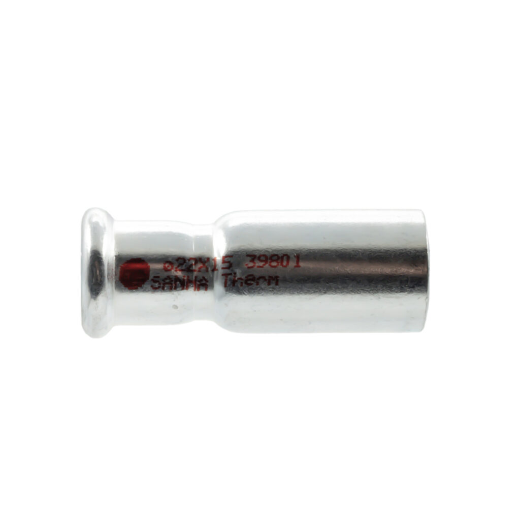 Manchon mf t243 28 × 18 (réf sanha 24243 28 × 18) – acier électrozingué à sertir