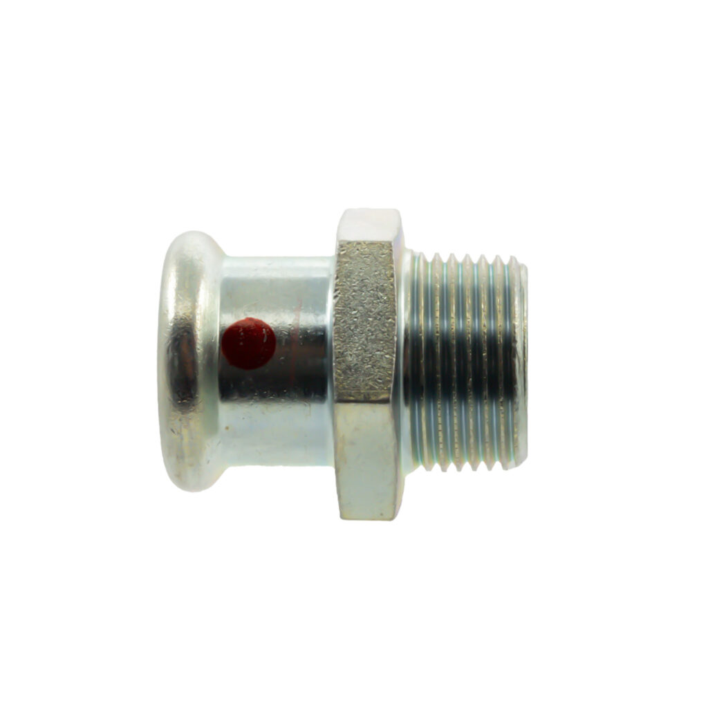 Manchon t243 5/4" M/F × 35 (réf sanha 24243 5/4" × 35) – acier électrozingué à sertir