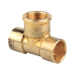 Té laiton 8130 22 × 1/2" × 22 – cuivre à souder