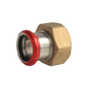 Press acier 'm'galvanisé demiunion à joint plat 1" × 22 c60re – acier électrozingué à sertir