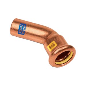 Hydrogas courbe 45° m/f 28 – à sertir gaz et eau