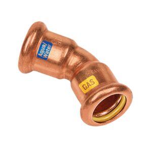 Hydrogas courbe 45° f/f 28 – à sertir gaz et eau