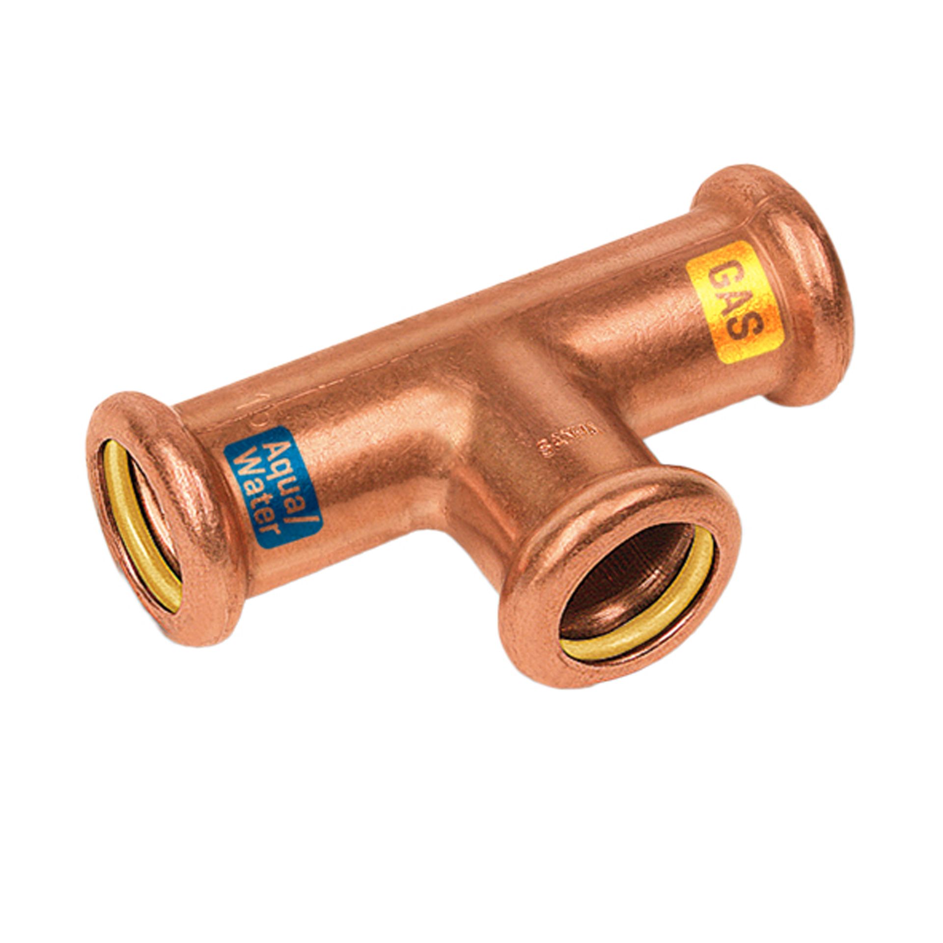 Hydrogas té, f 22 × 18 × 22 – à sertir gaz et eau