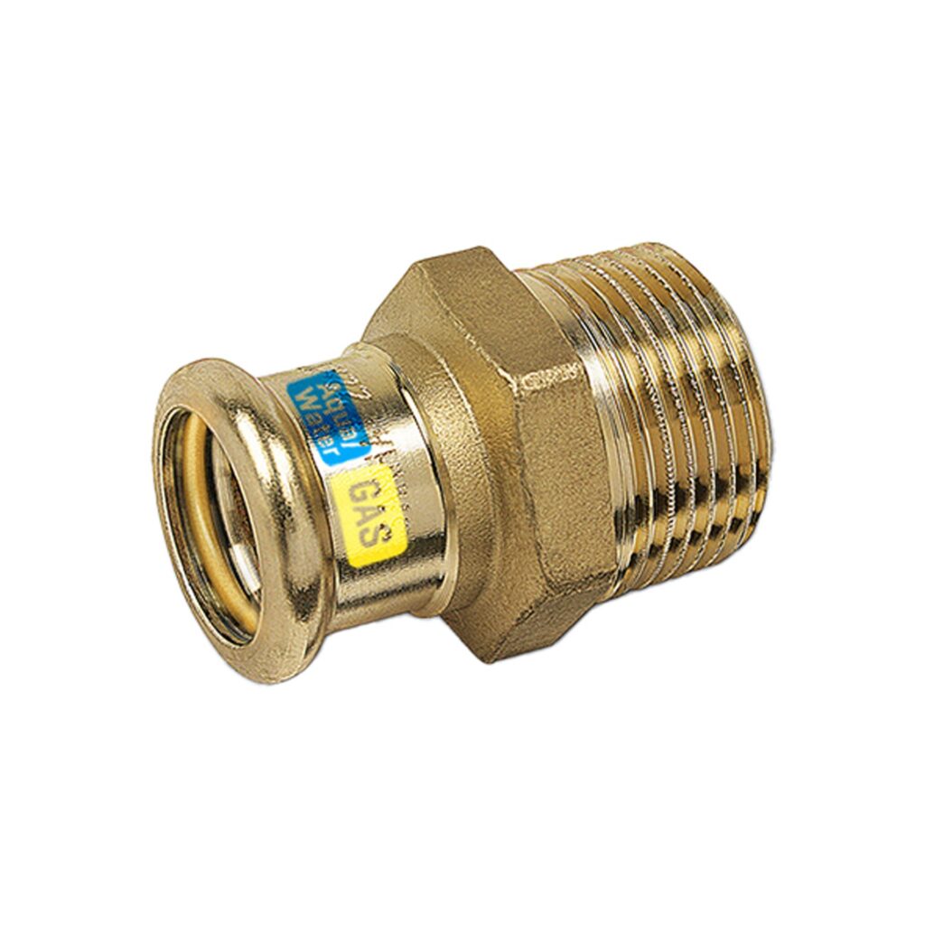 Hydrogas mamelon, fileté m 15 × 3/4" – à sertir gaz et eau