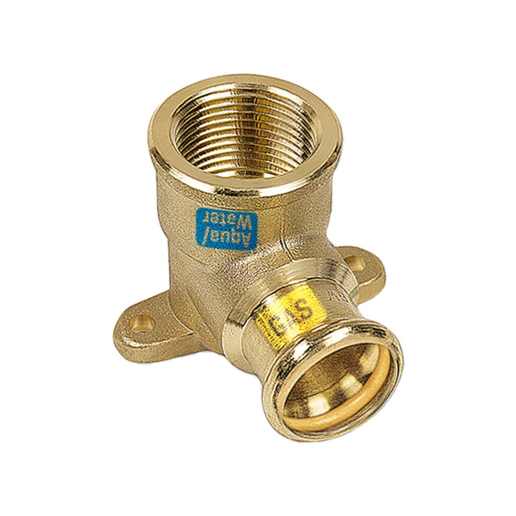 Hydrogas coude à platine 15 × 1/2" – à sertir gaz et eau