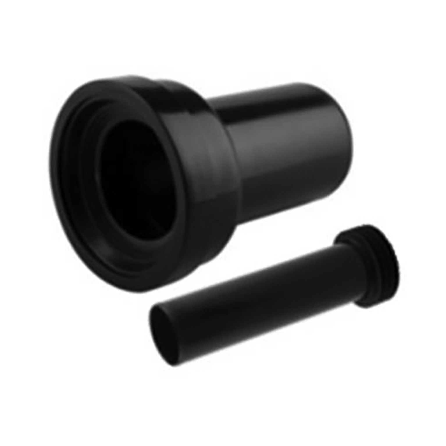 Kit de raccordement pour toilette suspendue – droit – entrée et sortie – diamètre 90/45 – noir