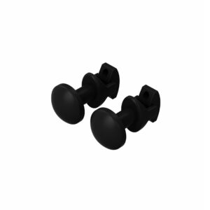 Bouton sèche-serviettes noir (lot de 2)