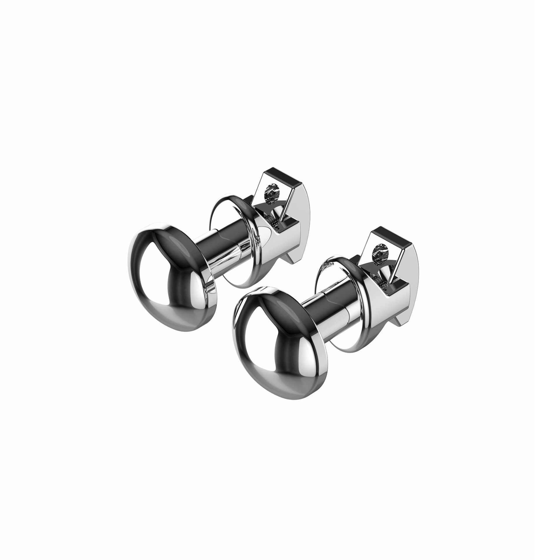 Bouton sèche-serviettes chrome (lot de 2)