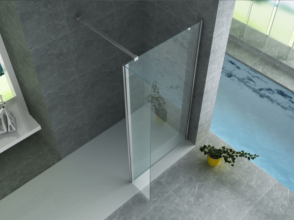 ALONI PAROI LATÉRALE POUR DOUCHE À L’ITALIENNE – PIVOTANTE - 300X2000MM - CHROME-VERRE CLAIR