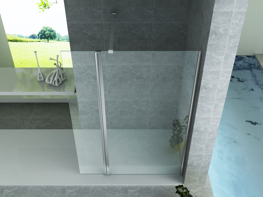 ALONI PAROI LATÉRALE POUR DOUCHE À L’ITALIENNE – PIVOTANTE - 300X2000MM - CHROME-VERRE CLAIR