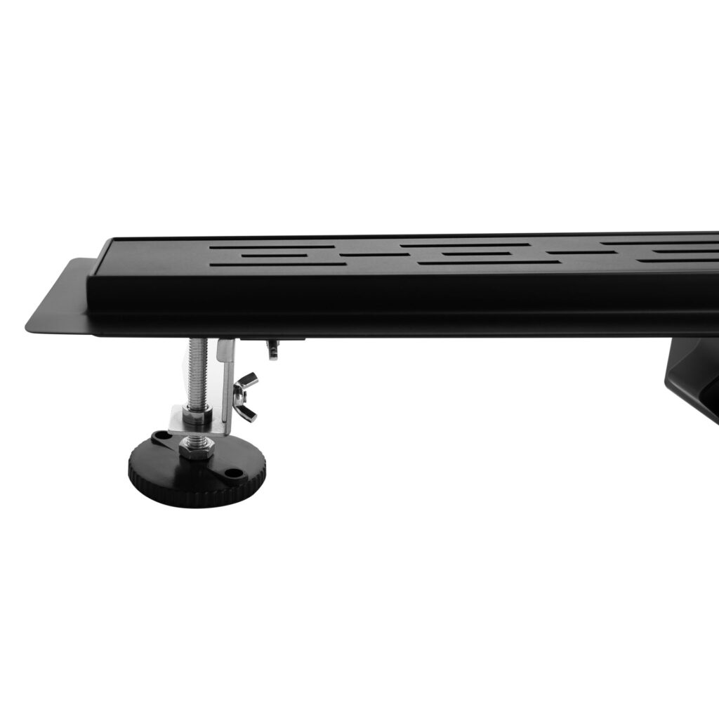 Caniveau de douche Aloni avec grille – 50 × 11 cm – Noir, acier inoxydable