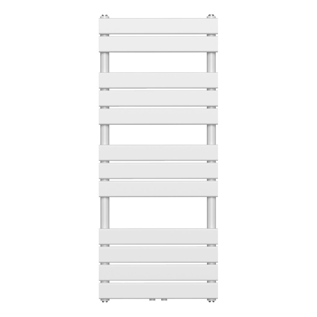 Sèche-serviettes Belrad – blanc – 1200 × 500 mm – 593 W – raccordement central