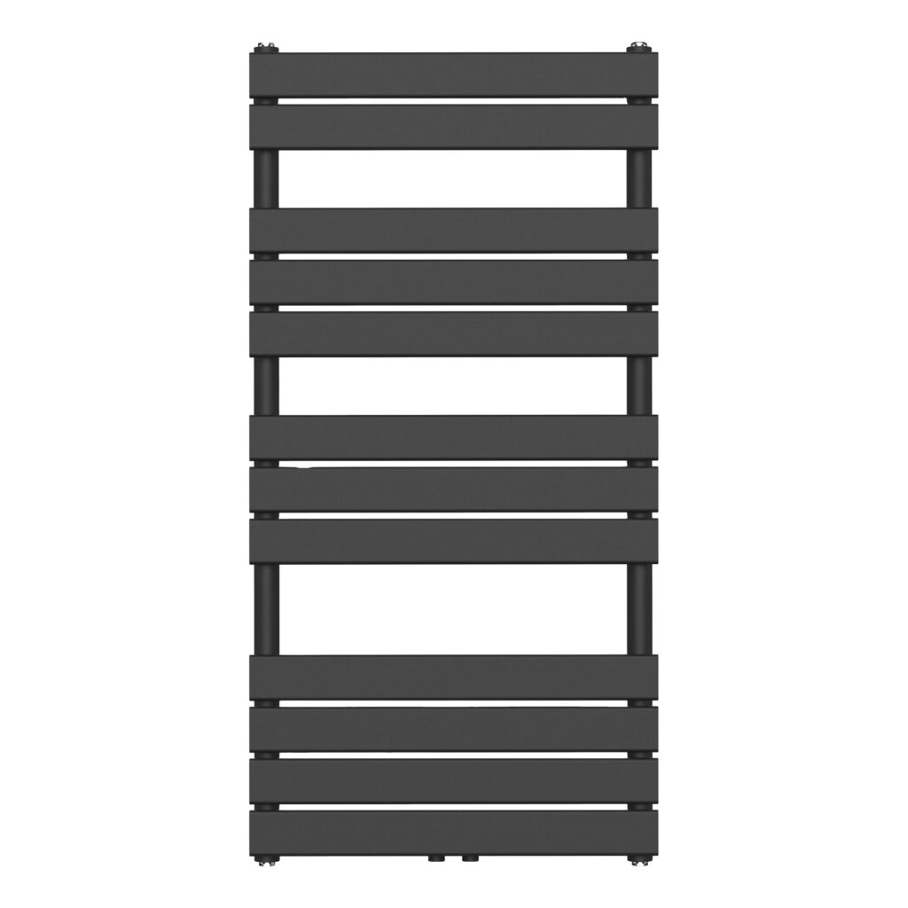 Sèche-serviettes Belrad – noir – 1200 × 600 mm – 681 W – raccordement central