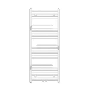 Sèche-serviettes Belrad – blanc – 1200 × 500 mm – 498 W – raccordement latéral ou central