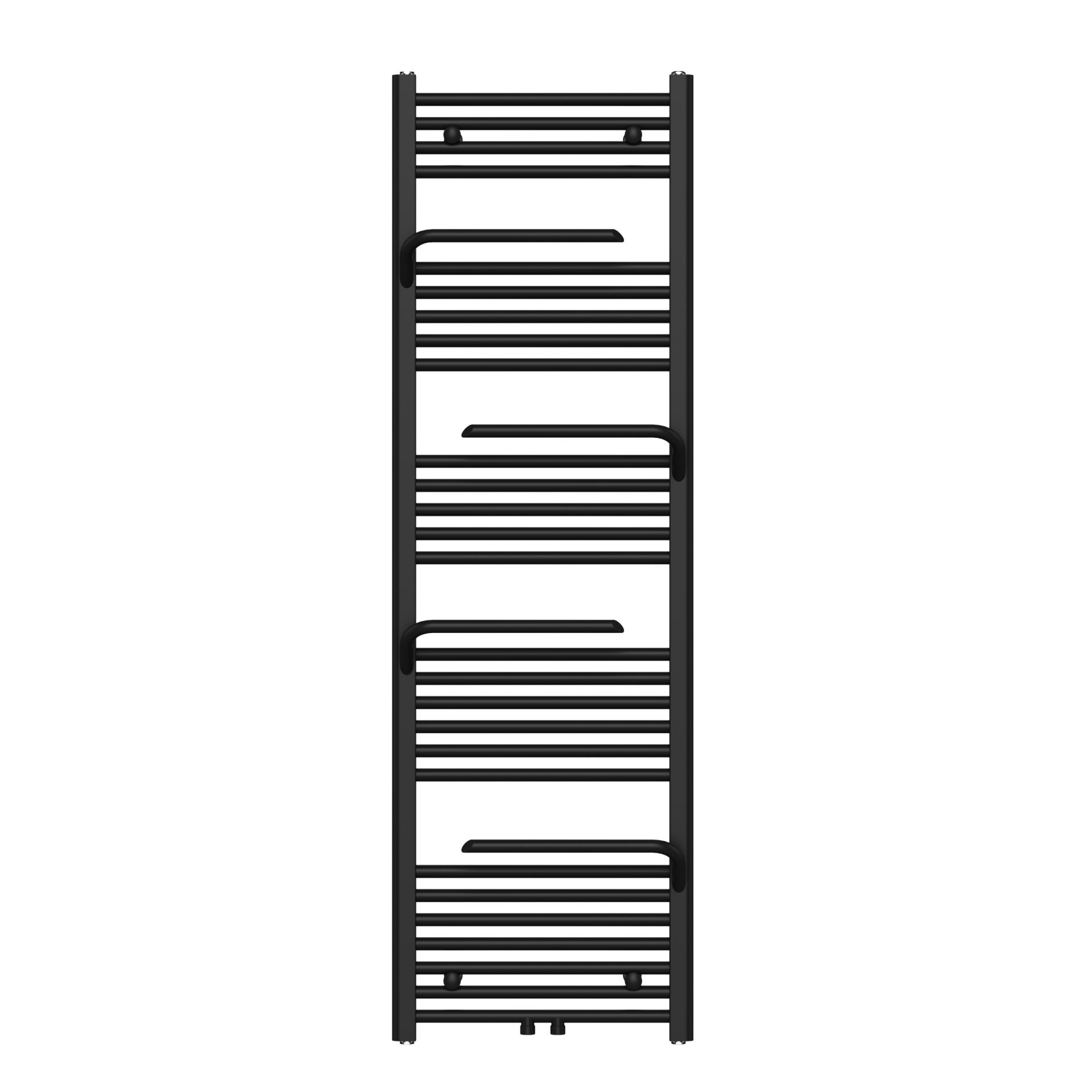 Sèche-serviettes Belrad – noir – 1600 × 500 mm – 669 W – raccordement latéral ou central