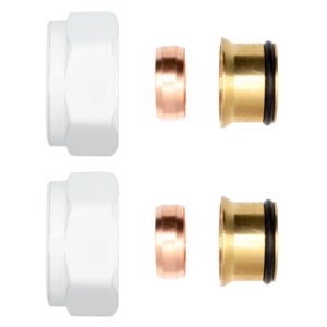 Raccord à compression blanc EK × 15 (lot de 2)