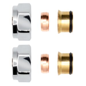Raccord à compression chrome EK × 15 (lot de 2)