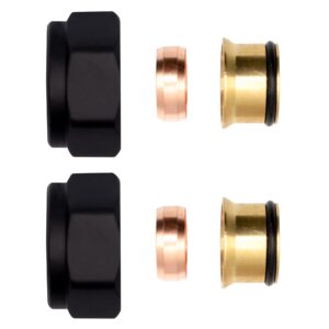 Raccord à compression noir EK × 15 (lot de 2)