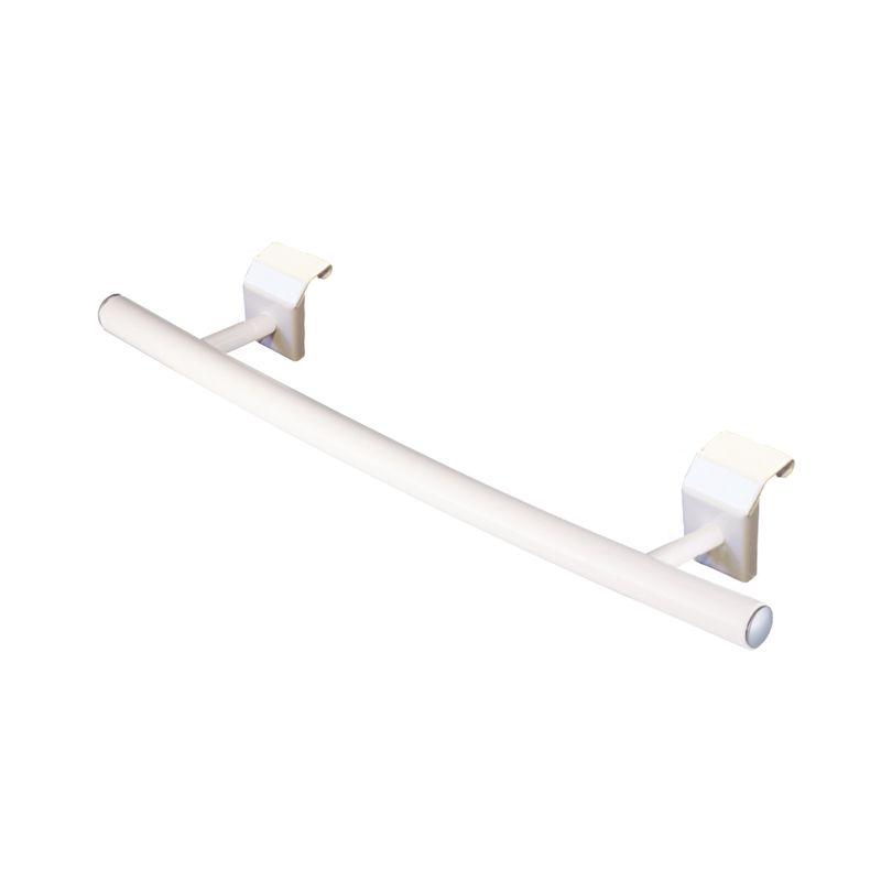 Barre sèche-serviette blanc – 500 mm – crochet arrondi (modèle U)