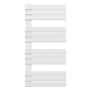 Sèche-serviettes Belrad – blanc – 1200 × 600 mm – 681 W – raccordement latéral