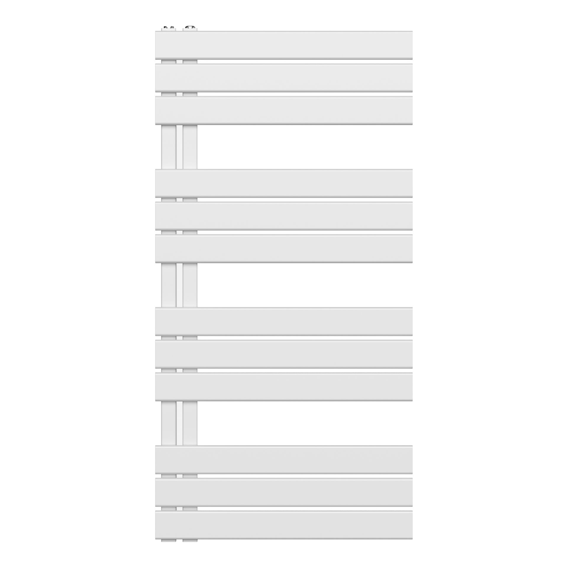Sèche-serviettes Belrad – blanc – 1200 × 600 mm – 681 W – raccordement latéral