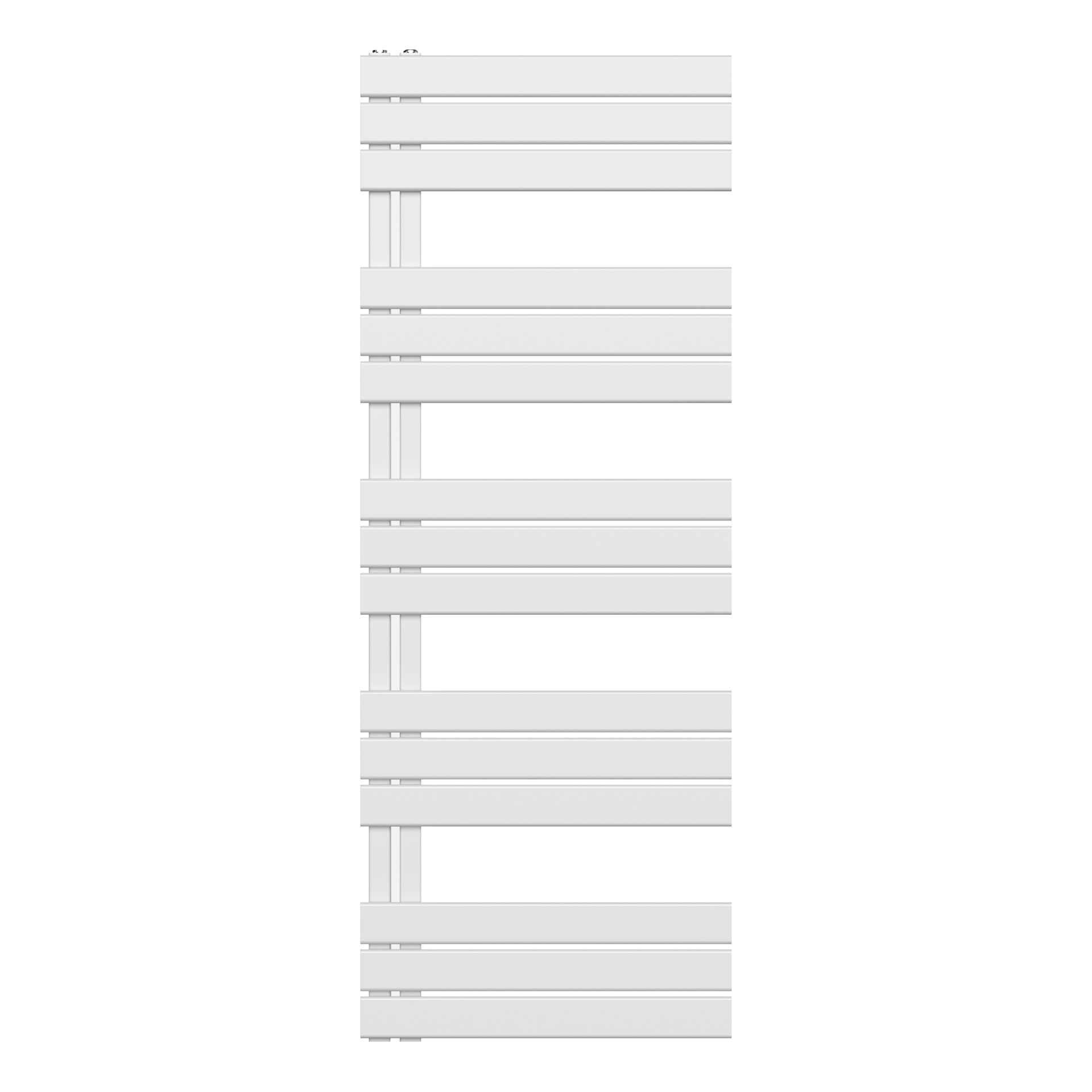 Sèche-serviettes Belrad – blanc – 1600 × 600 mm – 864 W – raccordement latéral