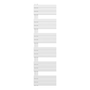 Sèche-serviettes Belrad – blanc – 1800 × 500 mm – 890 W – raccordement latéral