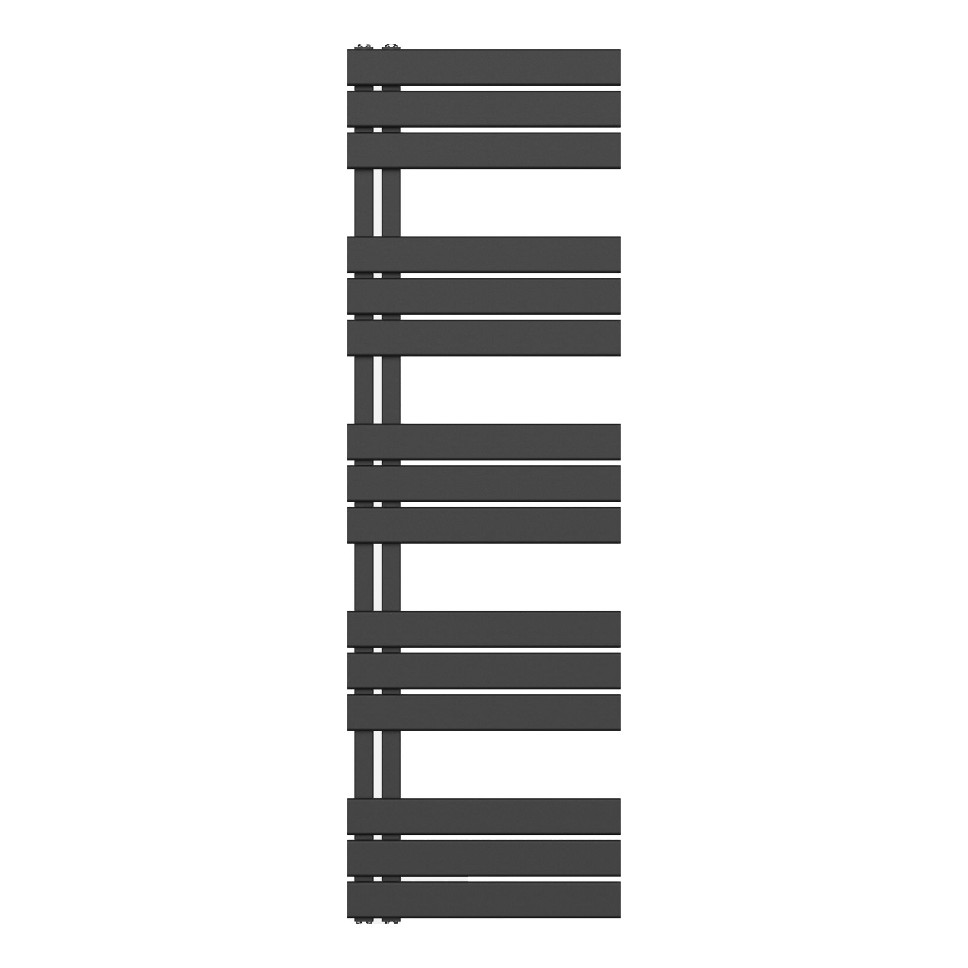 Sèche-serviettes Belrad – noir mat – 1600 × 500 mm – 755 W – raccordement latéral