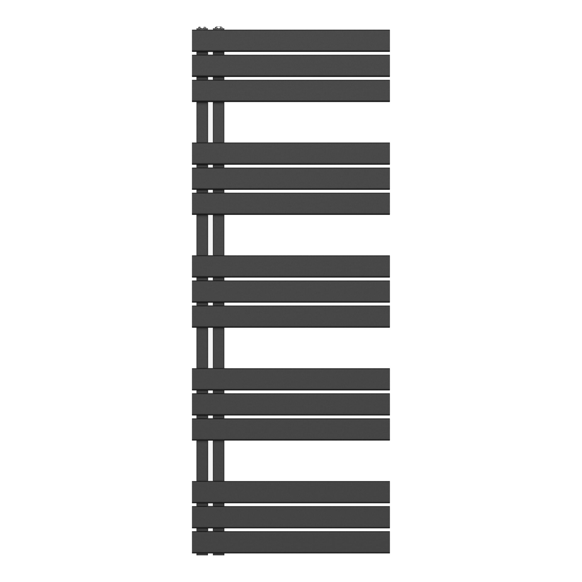 Sèche-serviettes Belrad – noir mat – 1600 × 600 mm – 864 W – raccordement latéral