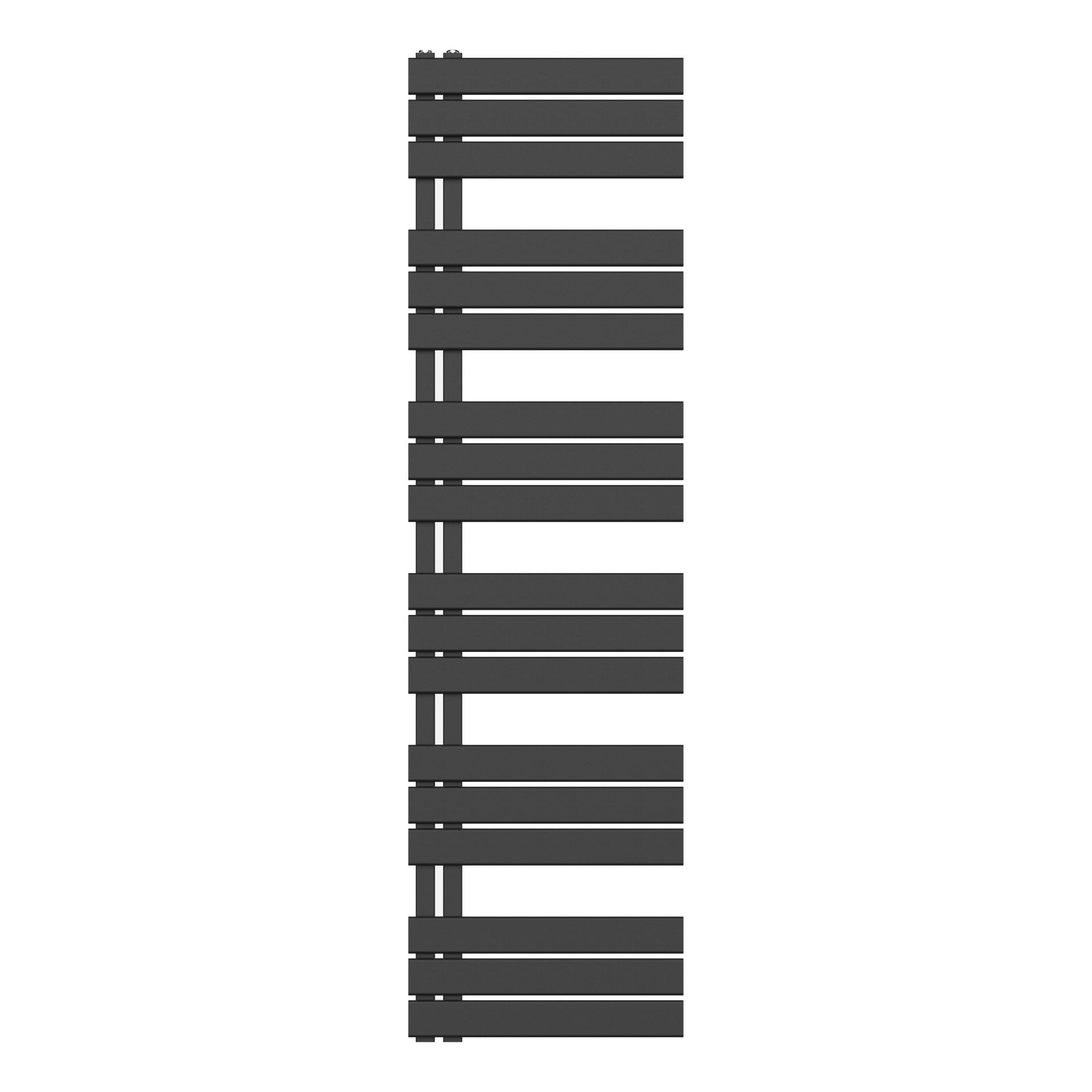 Sèche-serviettes Belrad – noir mat – 1800 × 500 mm – 890 W – raccordement latéral