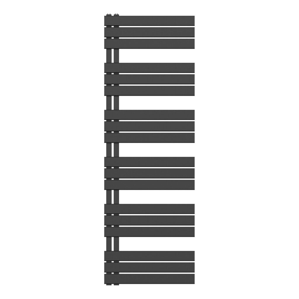 Sèche-serviettes Belrad – noir mat – 1800 × 600 mm – 1 021 W – raccordement latéral