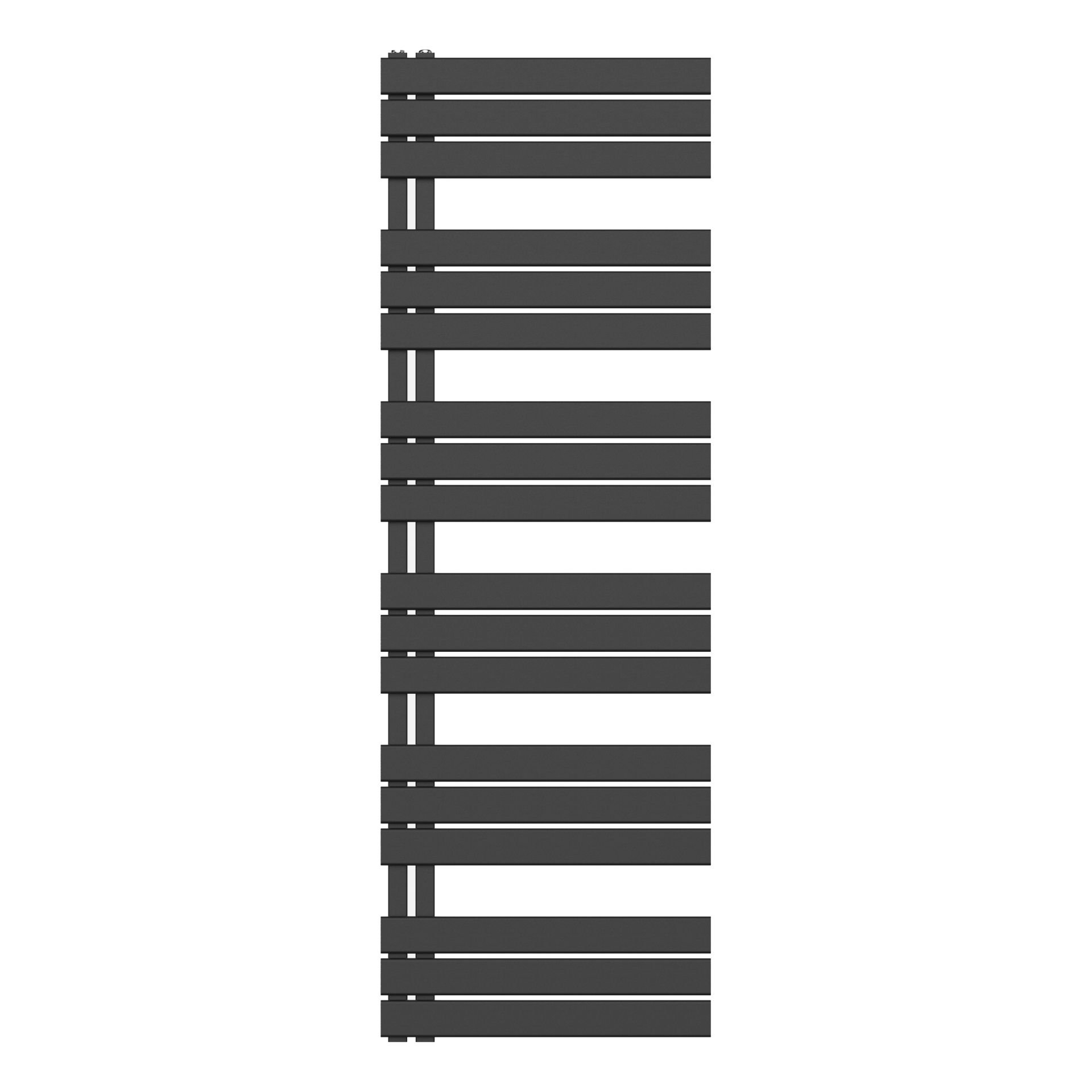 Sèche-serviettes Belrad – noir mat – 1800 × 600 mm – 1 021 W – raccordement latéral