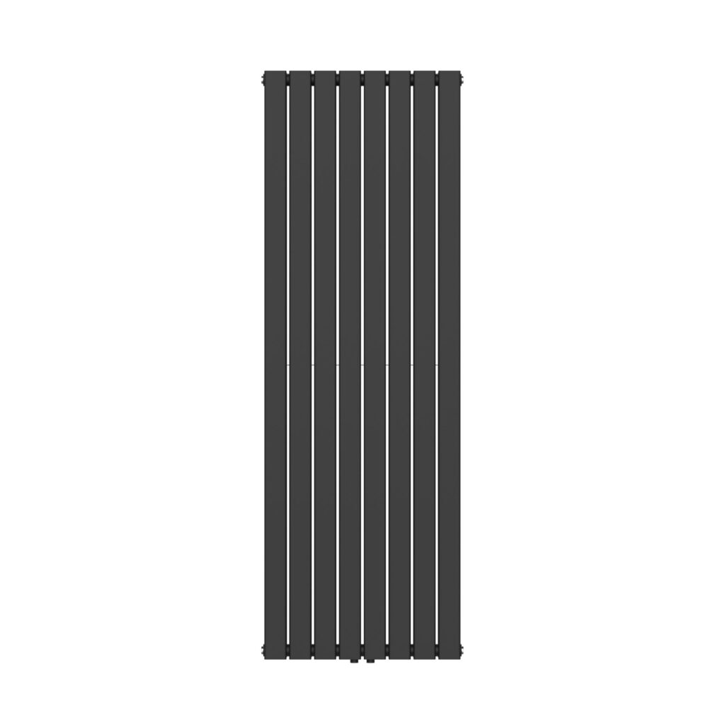 Radiateur vertical Carré double face – 1800 × 608 mm – 2 164 W – noir – raccordement central